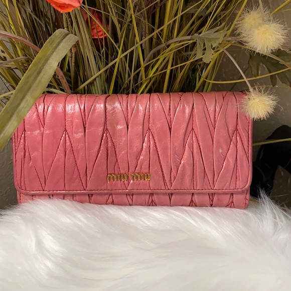Miu Miu Other - 🚫🌸SOLD🌸🚫Authentic Pretty Miu Miu Long Wallet